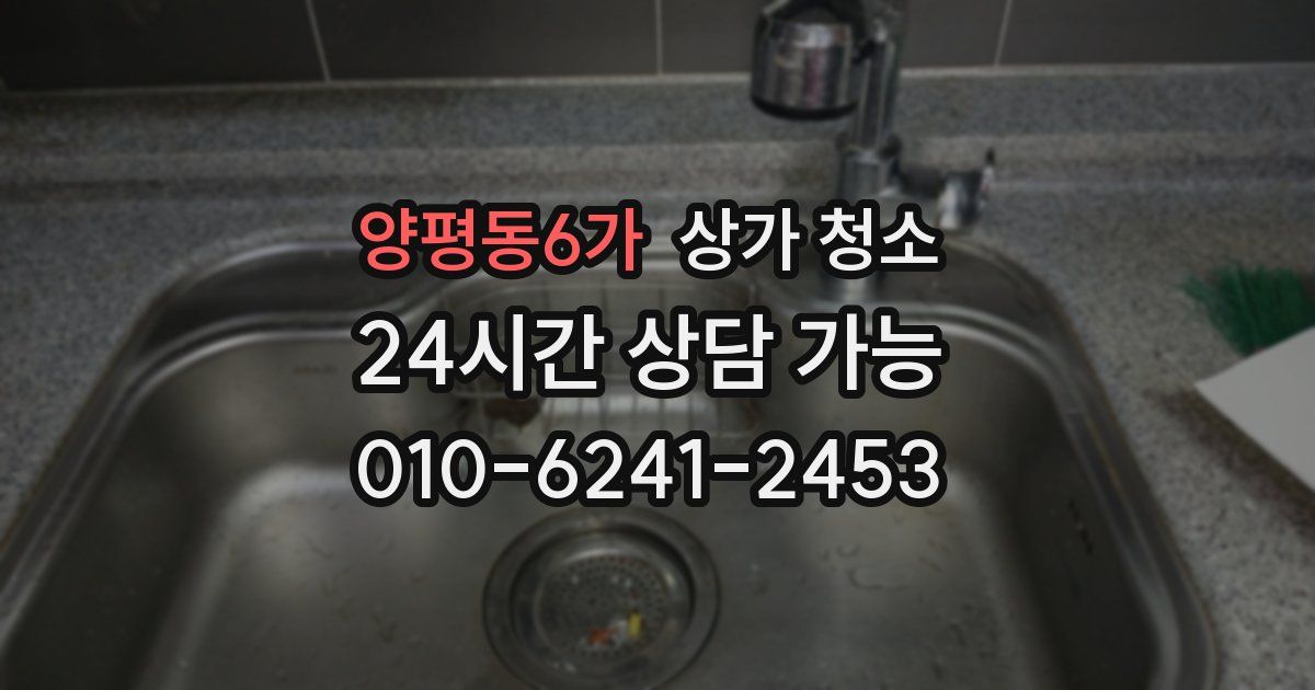 양평동6가 상가 청소