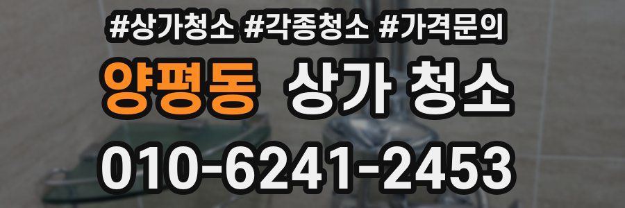 양평동 상가 청소