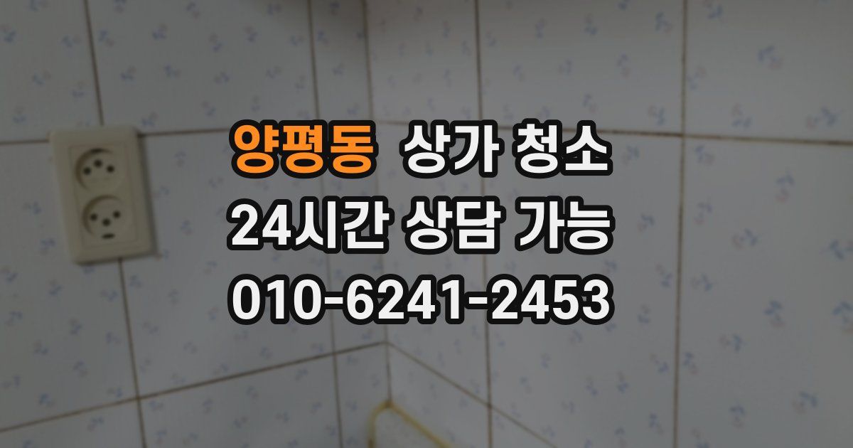양평동 상가 청소