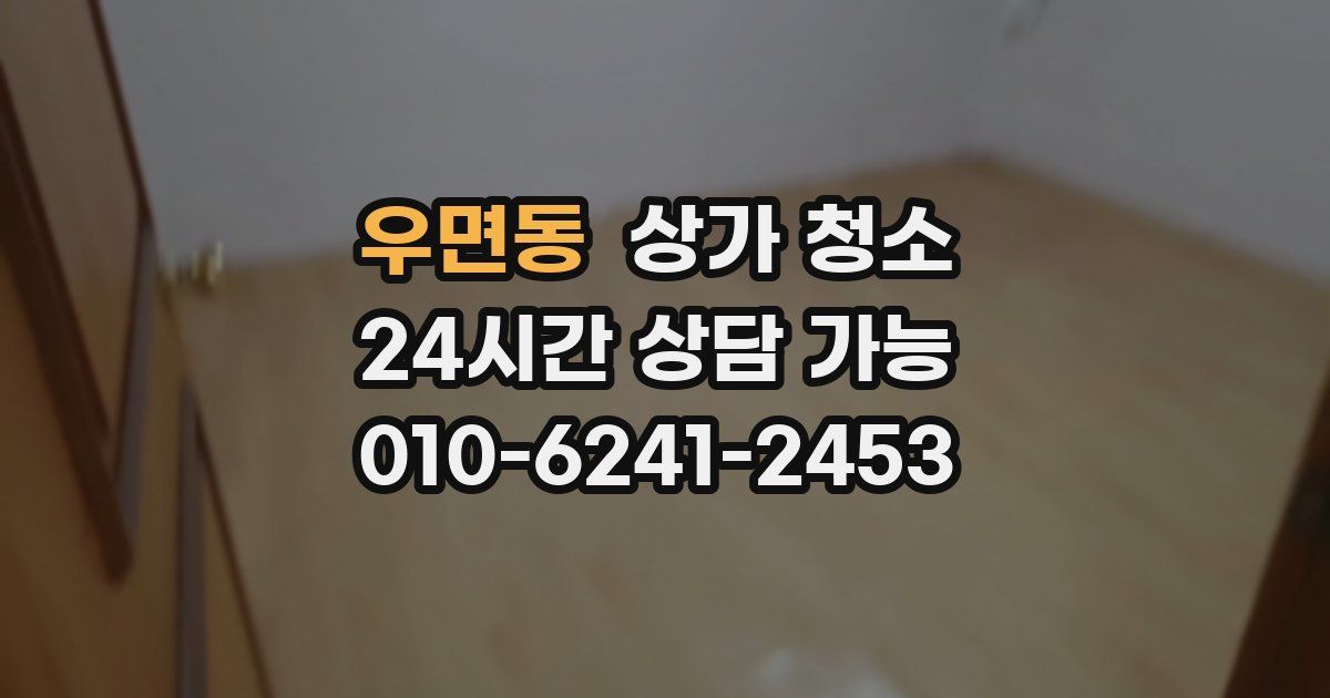 우면동 상가 청소