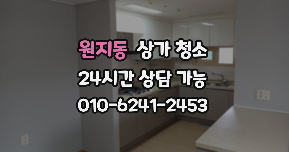 원지동 상가 청소