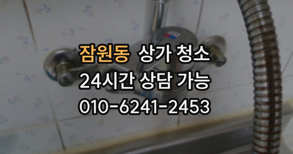 잠원동 상가 청소