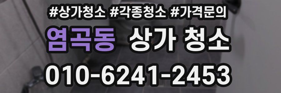 염곡동 상가 청소