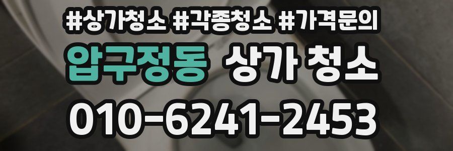 압구정동 상가 청소
