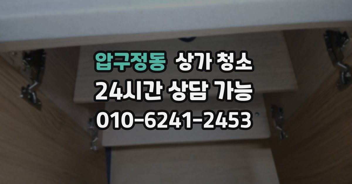 압구정동 상가 청소