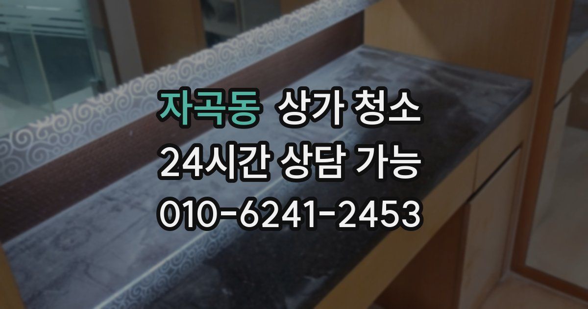 자곡동 상가 청소