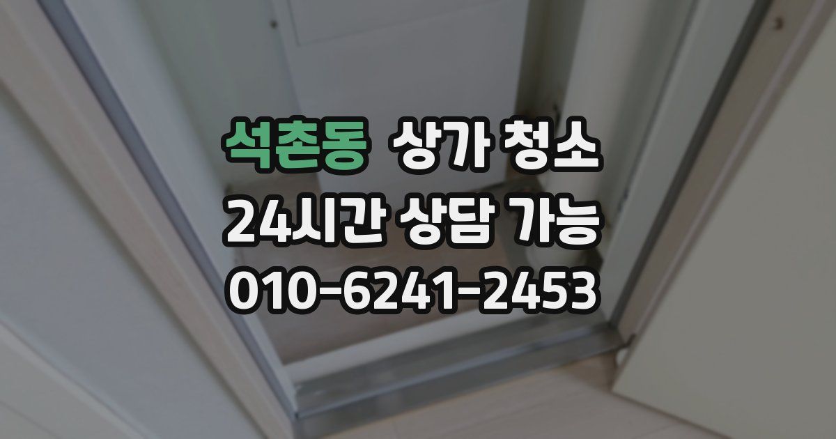 석촌동 상가 청소