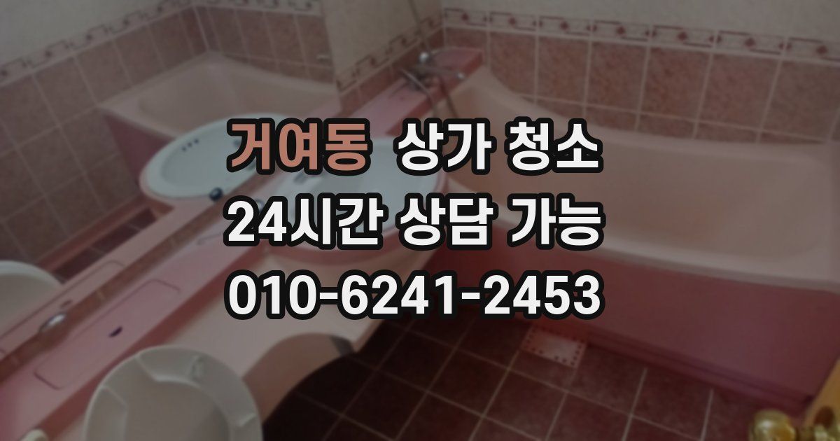 거여동 상가 청소