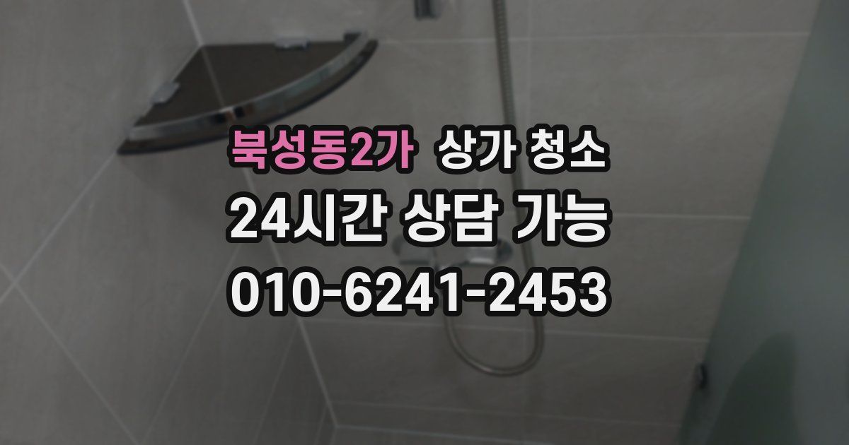 북성동2가 상가 청소