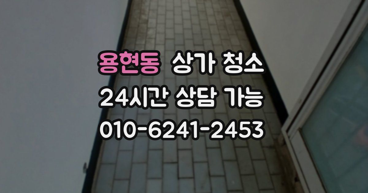 용현동 상가 청소
