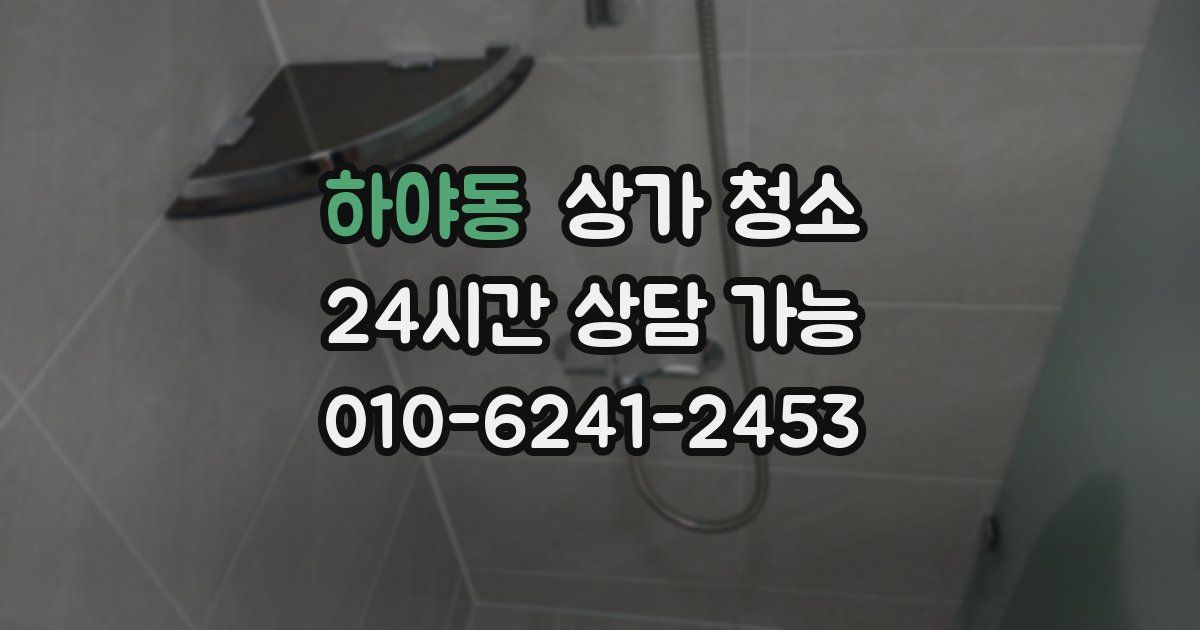 하야동 상가 청소