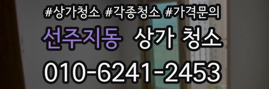 선주지동 상가 청소