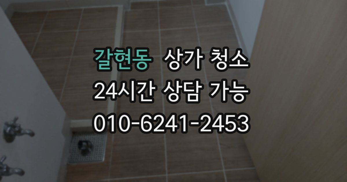 갈현동 상가 청소
