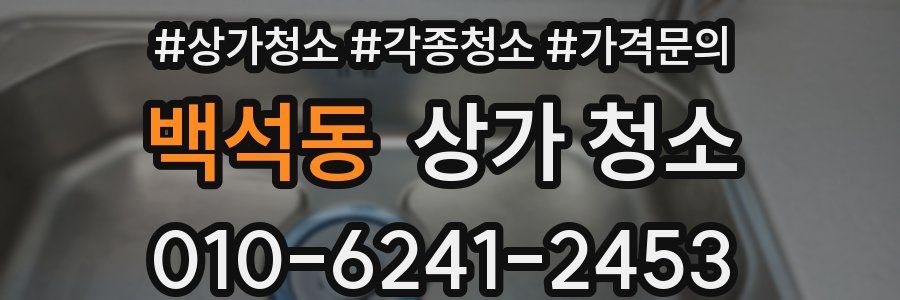 백석동 상가 청소