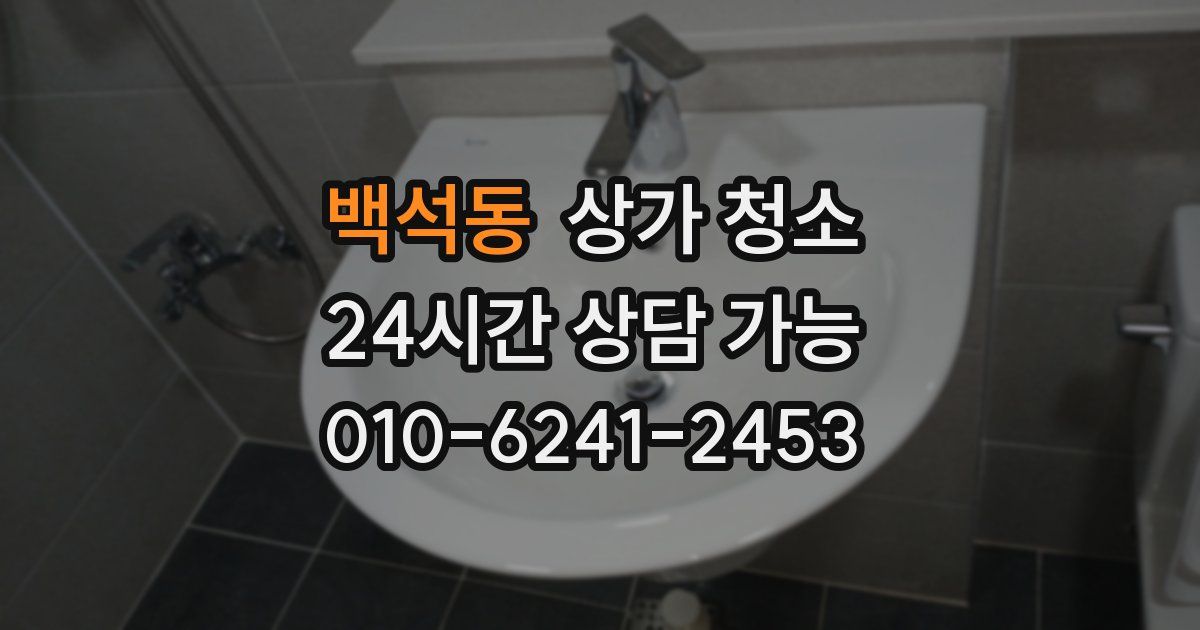 백석동 상가 청소