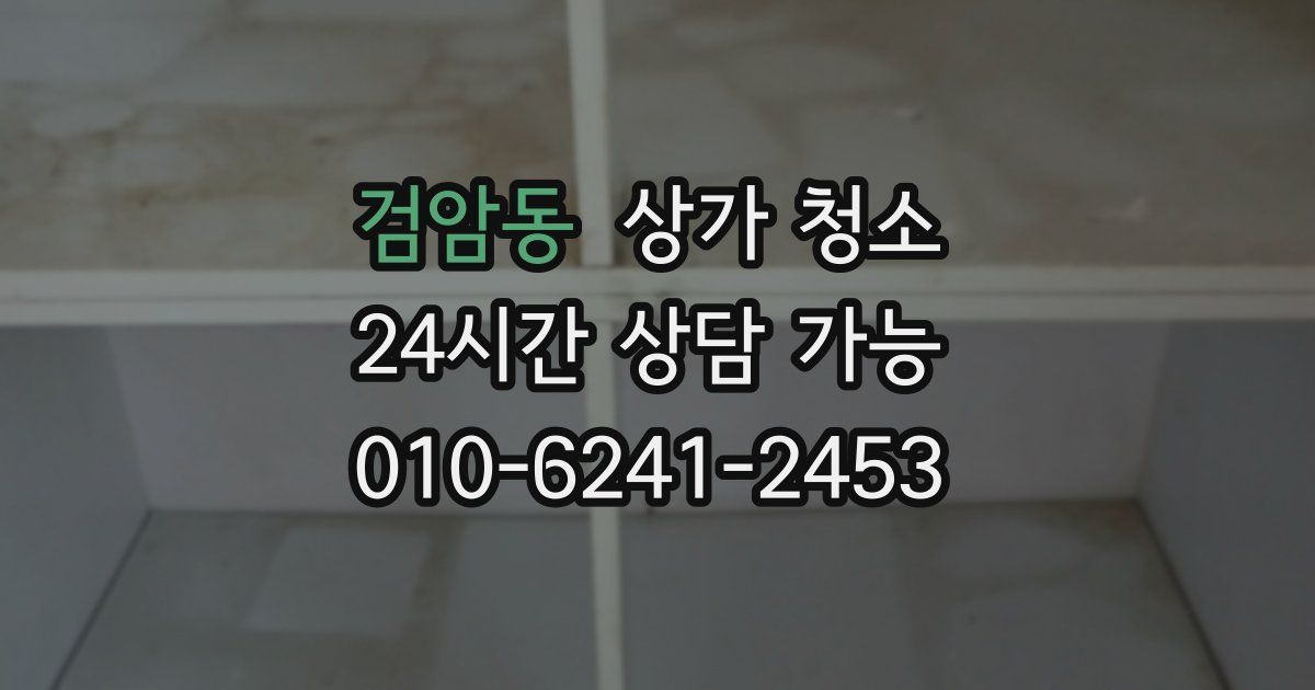 검암동 상가 청소