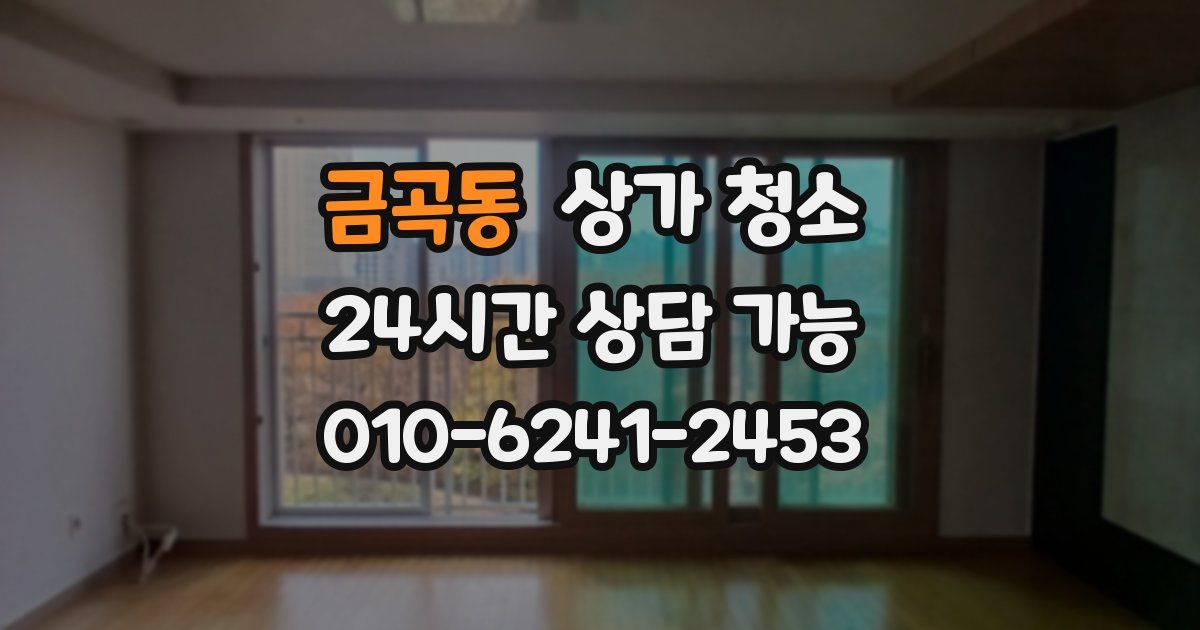 금곡동 상가 청소