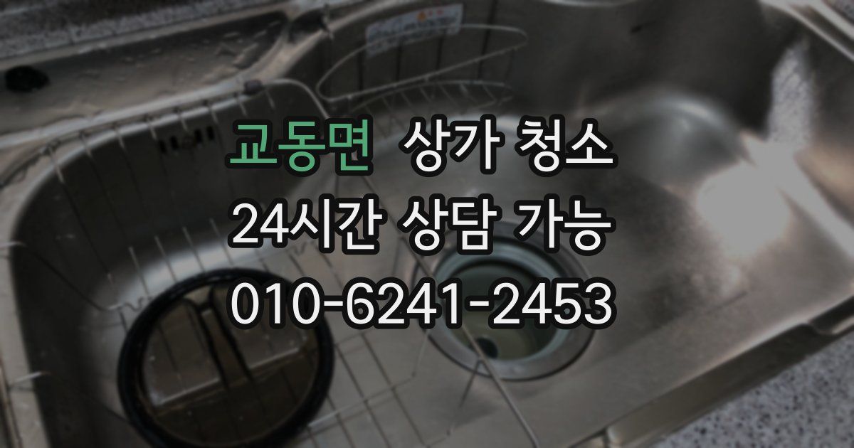 교동면 상가 청소