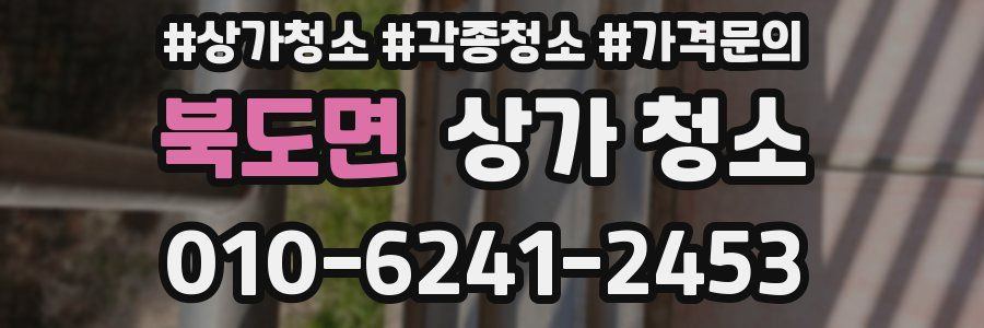 북도면 상가 청소
