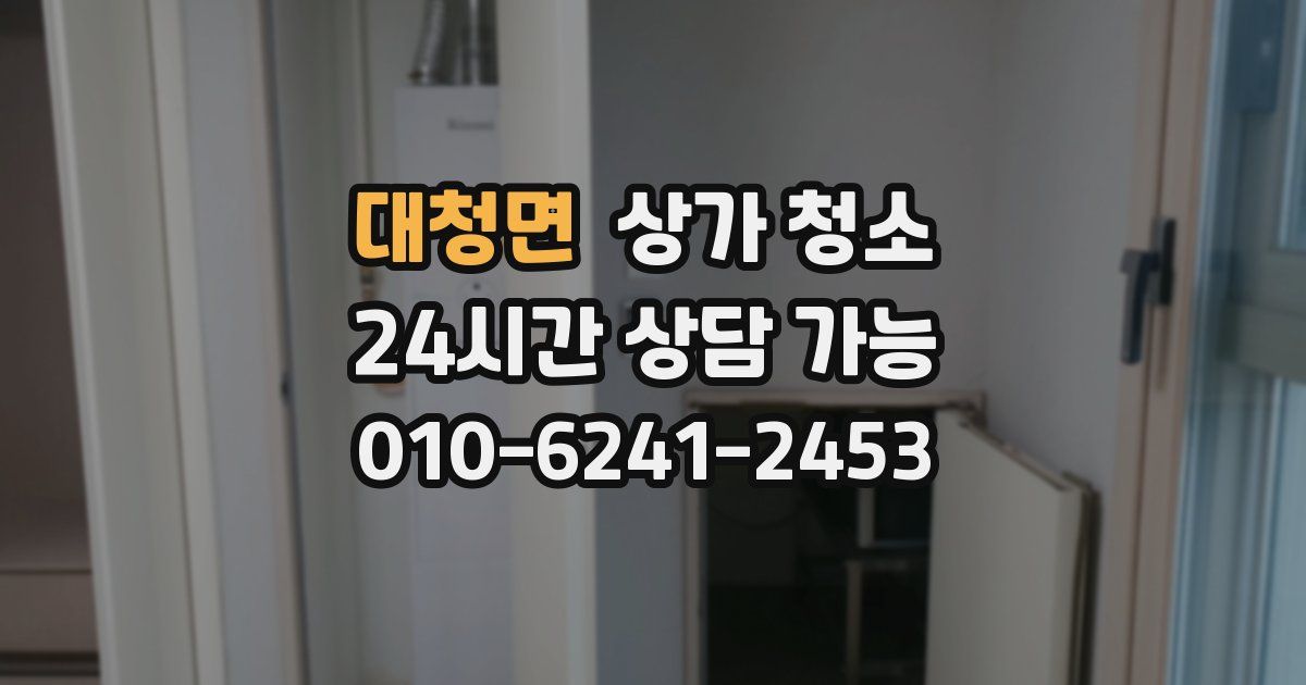 대청면 상가 청소