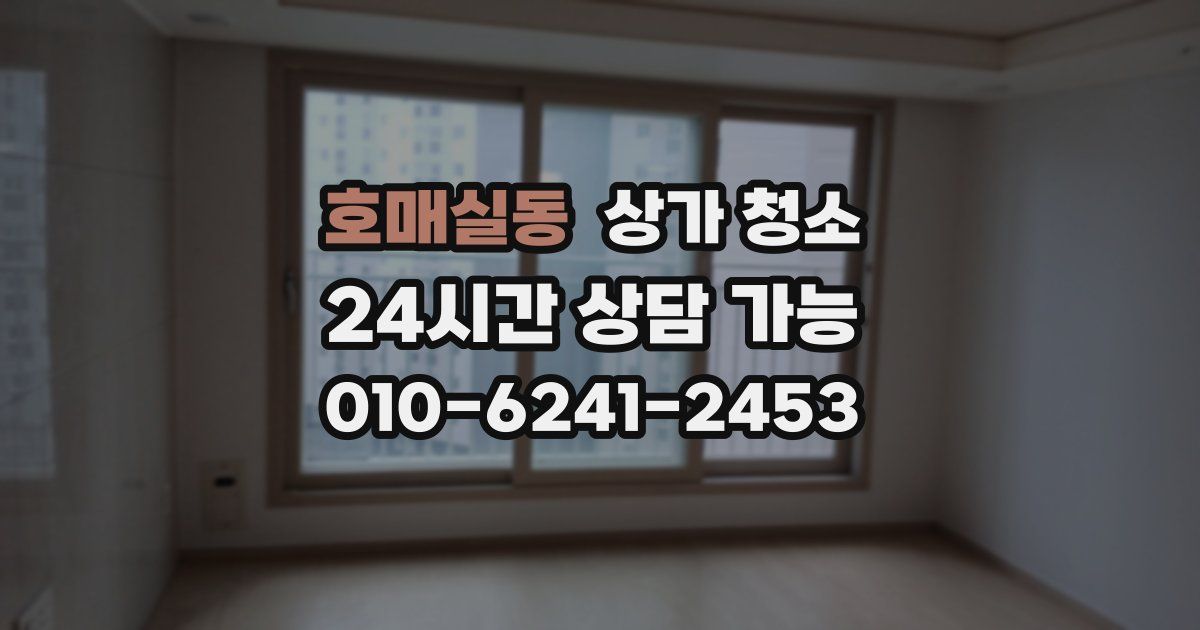 호매실동 상가 청소