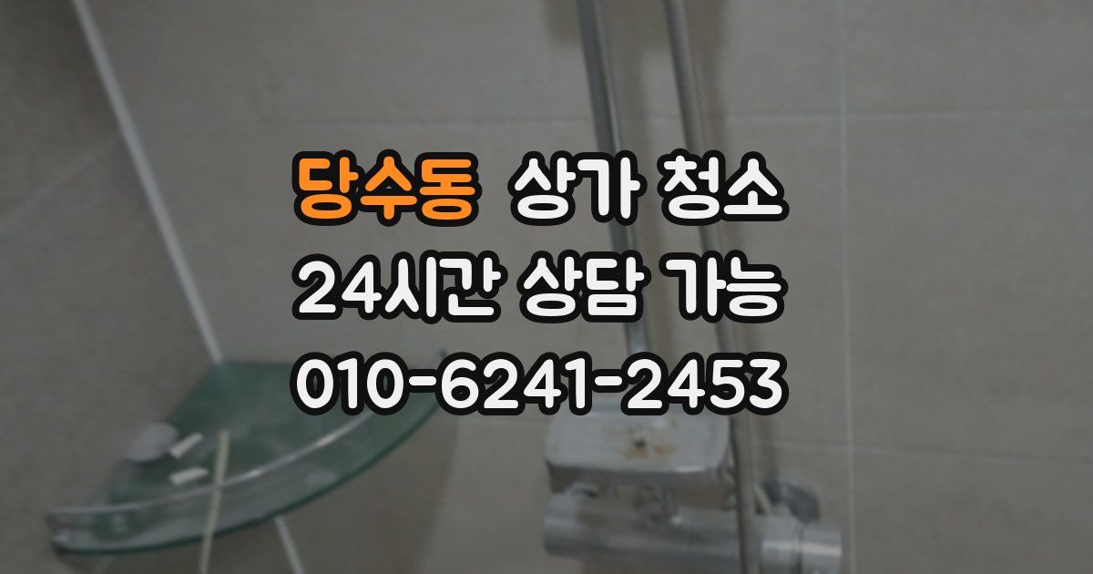 당수동 상가 청소