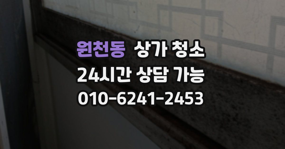 원천동 상가 청소