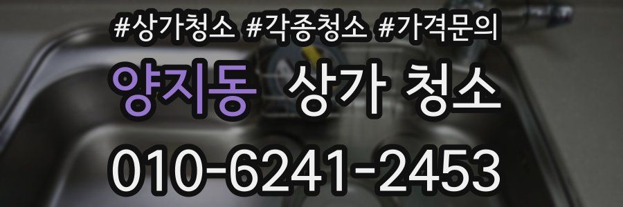 양지동 상가 청소