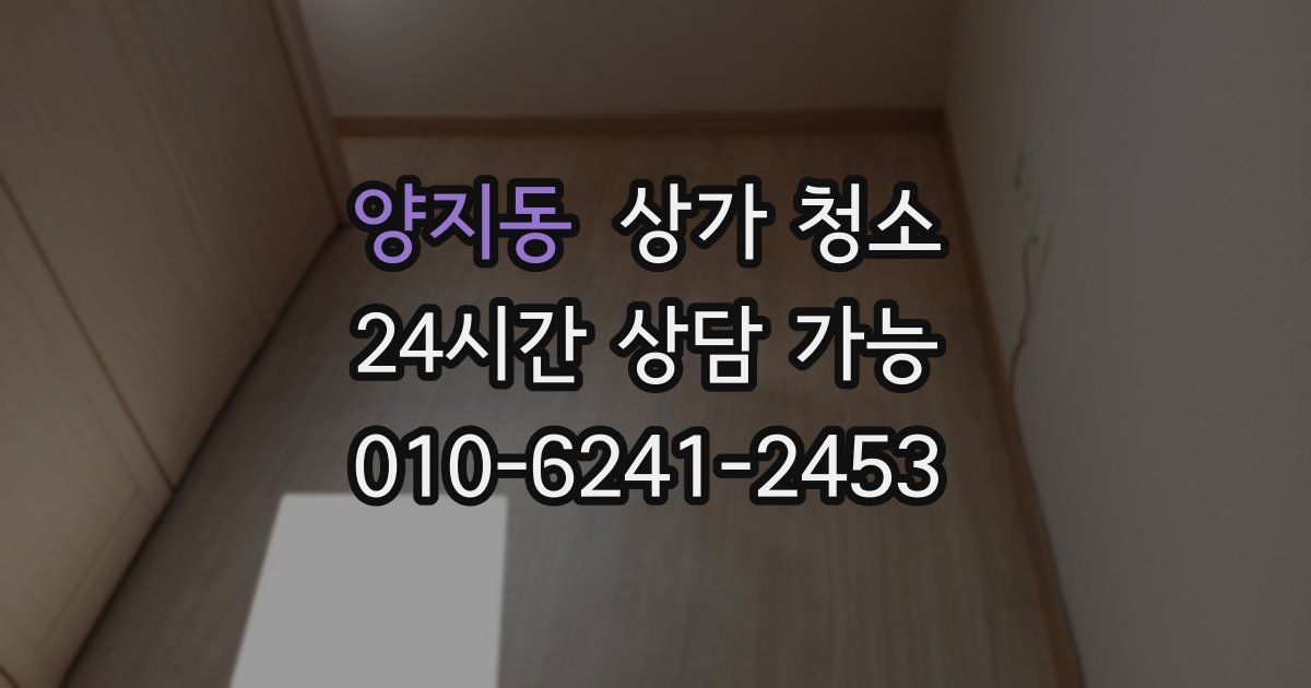 양지동 상가 청소