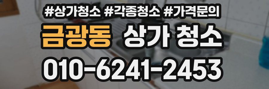 금광동 상가 청소