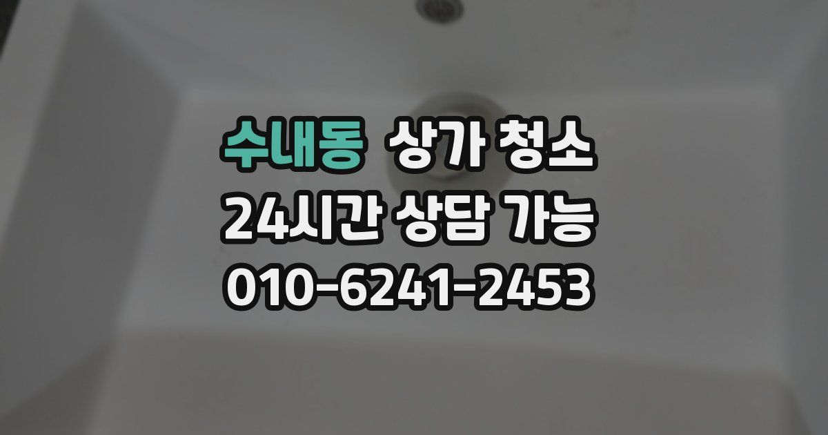수내동 상가 청소