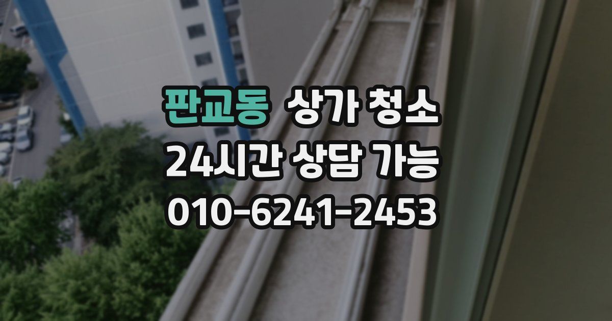 판교동 상가 청소