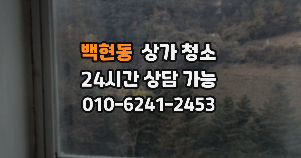 백현동 상가 청소