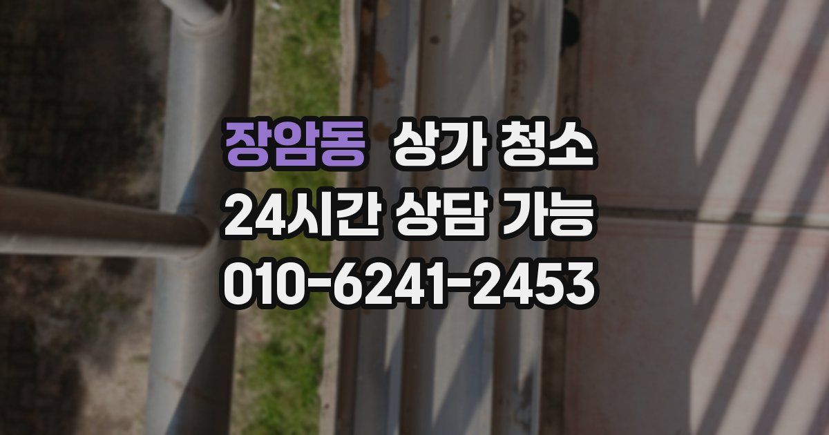 장암동 상가 청소
