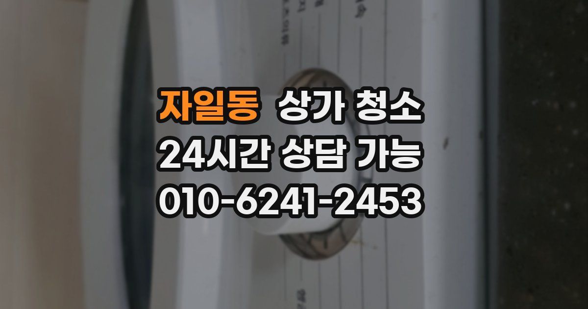 자일동 상가 청소