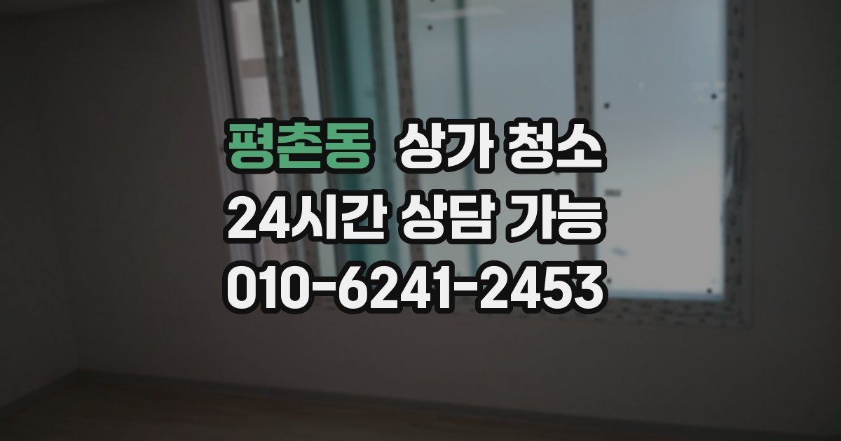 평촌동 상가 청소