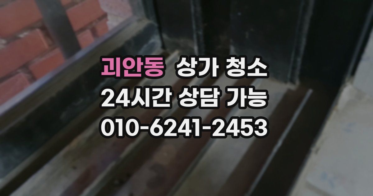 괴안동 상가 청소