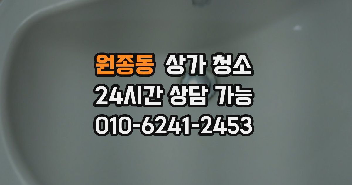 원종동 상가 청소