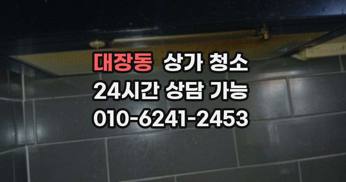 대장동 상가 청소