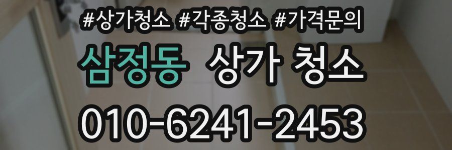 삼정동 상가 청소