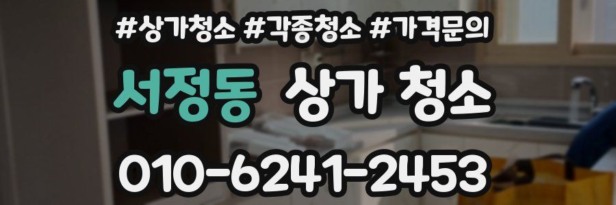 서정동 상가 청소