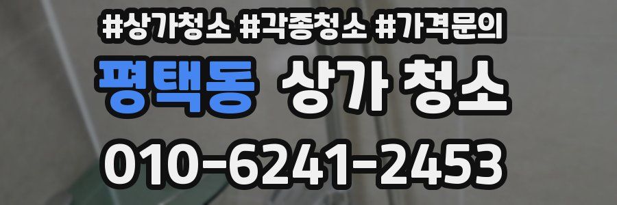 평택동 상가 청소