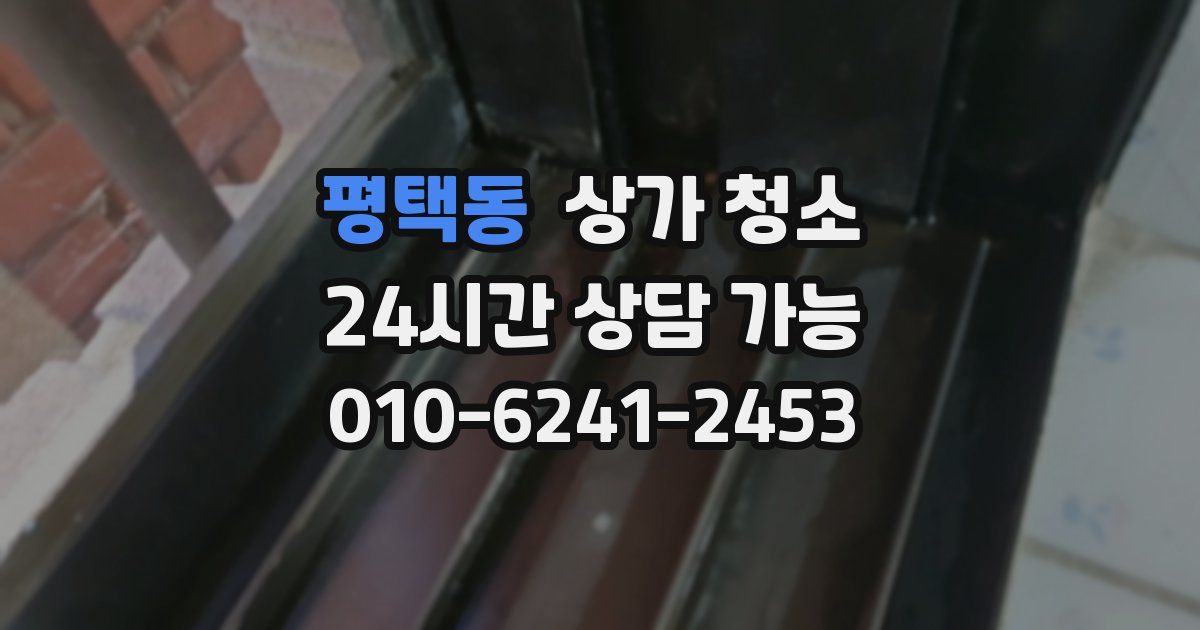 평택동 상가 청소