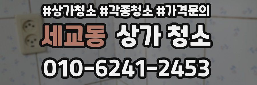 세교동 상가 청소