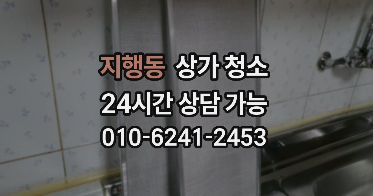 지행동 상가 청소