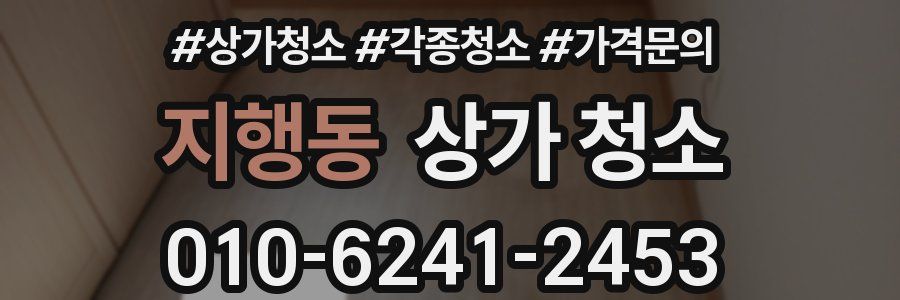 지행동 상가 청소