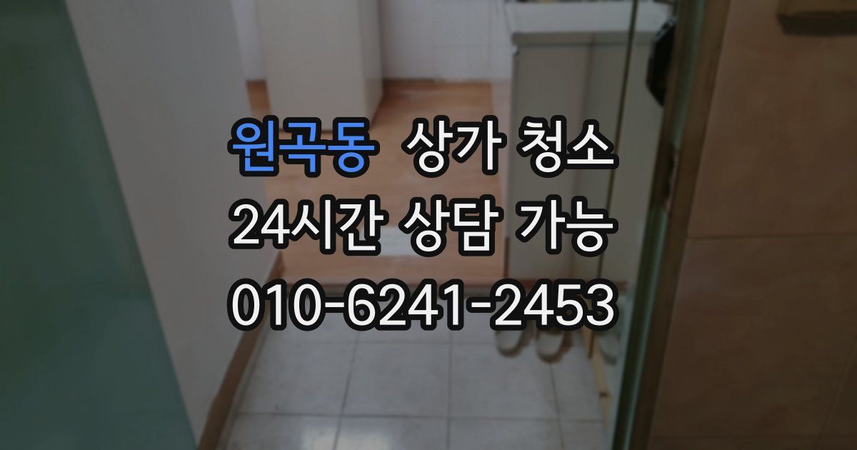 원곡동 상가 청소