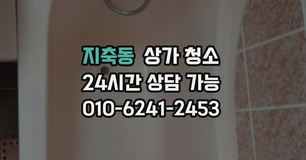 지축동 상가 청소