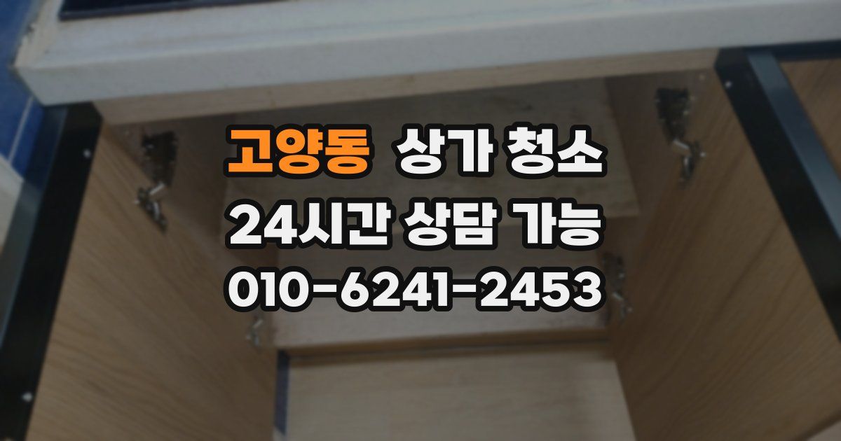 고양동 상가 청소