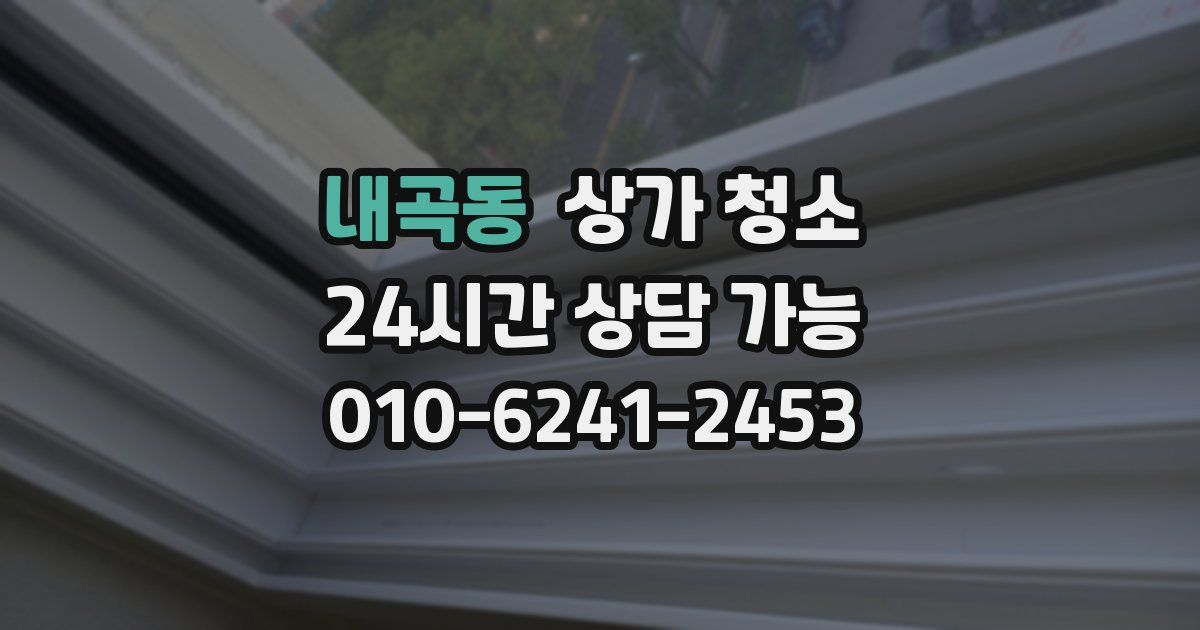 내곡동 상가 청소